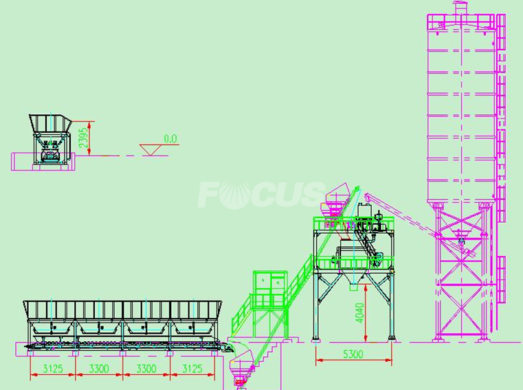 CAD DE HZS75 Plantas De Concreto,Plantas De Hormigon,Plantas Dosificadoras De Concreto